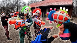 NERF WAR  They turn me into a CLOWN [upl. by Ellerahc]