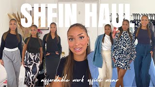 HUGE SHEIN WORK CLOTHES HAUL 2023  Office Looks Sixth Form Smart Outfits [upl. by Akimet198]