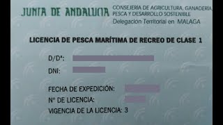 Renovación licencia pesca en Andalucía telemáticamente [upl. by Enyawal]