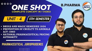 UNIT  4  PHARMA JURIS  BPHARMA  5 SEM  COMPLETE CONCEPT  1 VIDEO [upl. by Noll475]