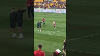 Harvey Elliott jumps on Adrian at Liverpool vs real betis 🤗😄 LFC shorts tsimikas [upl. by Eedak306]