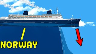 🚢 Norway VS Reverse Tsunami ◉ Floating Sandbox [upl. by Hanyaz98]