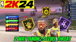 NBA 2k24 2 way Diming 3 Level Threat 92 POST CONTROL  89 DRIVING DUNK  88 MIDDY  87 PASS ACC [upl. by Roots]