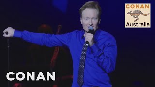 Conan amp His Australian Friends Perform StandUp In Sydney  CONAN on TBS [upl. by Loftis]