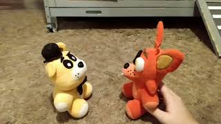 Foxy Vs Golden Freddy  FNAF plush [upl. by Adlaremse]