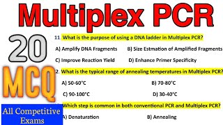 Multiplex PCR MCQ  Different Types of PCR  Most Important Questions for Competitive Exams [upl. by Ursala]