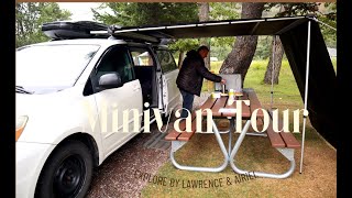 Full MINIVAN Camper Tour  Toyota Sienna conversion  Solar Panel  Stove Energizer Battery [upl. by Ecirahc701]