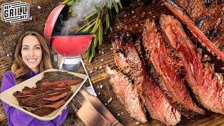 How to Charcoal Grill Marinade Flank Steak For Ultimate Tenderness [upl. by Mayap]