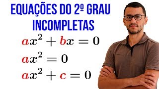 Resolução de Equações do 2º grau Incompletas [upl. by Ydnic]