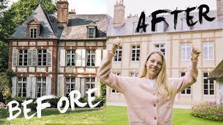 2 YEARS in 15 minutes RENOVATING a CRUMBLING FRENCH CASTLE into DREAM HOME [upl. by Akienaj]