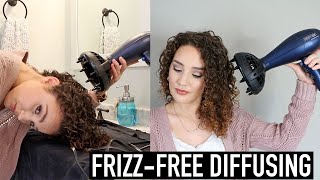 How to Diffuse Curly Hair without Frizz for Beginners [upl. by Boaten]