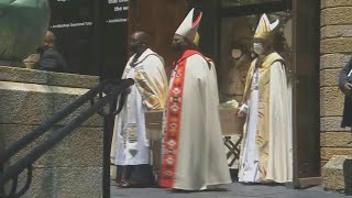 Desmond Tutus coffin leaves cathedral after funeral in Cape Town  AFP [upl. by Nnor350]