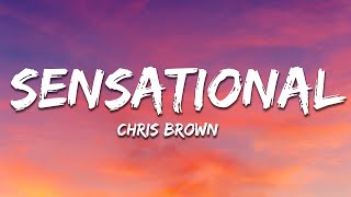 Chris Brown  Sensational Lyrics ft Davido amp Lojay [upl. by Vikky652]