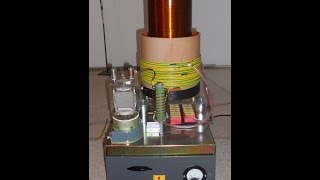 VTTC Vacuum Tube Tesla Coil  Röhrenteslaspule GU81 [upl. by Nalek]