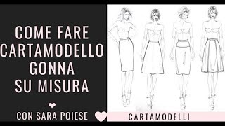 Come disegnare cartamodello gonna su misura  tutorial in sartoria con Sara Poiese [upl. by Dianne]