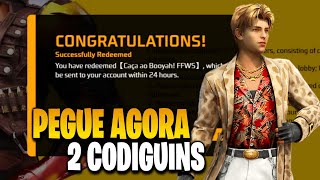 AGORA 2 NOVOS CODIGUINS INFINITOS QUE TODOS PODEM RESGATAR NO FREE FIRE CODIGUIN INFINITO FFWS [upl. by Vaientina986]