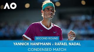 Yannick Hanfmann v Rafael Nadal Condensed Match 2R  Australian Open 2022 [upl. by Deborah]