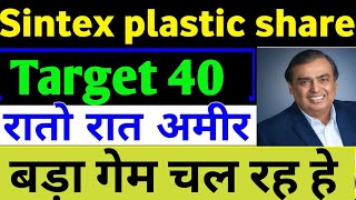 Sintex Plastic Technology Share Latest News  Sintex Industries Share Latest News [upl. by Jerz]