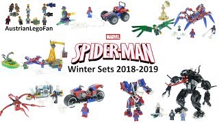 All Lego Marvel SpiderMan Sets Winter 20182019  Lego Speed Build Review [upl. by Bruis]