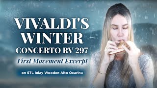 Vivaldi Winter Concerto First Movement Excerpt  Performed on STL Wooden Inlay Ocarina [upl. by Ellenwad809]