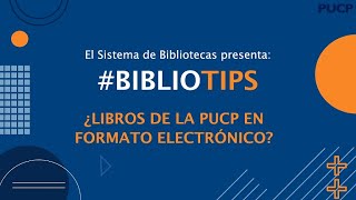 ¿Dónde encuentro los libros electrónicos de la PUCP [upl. by Atazroglam450]