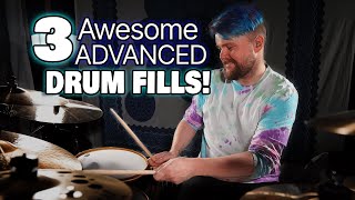 3 Awesome Drum Fills For Advanced Drummers  DRUM LESSON [upl. by Oigaib]