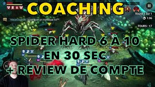 COACHING 33 SPIDER 6 HARD À SPIDER HARD 10  REVIEW GLOBALE  Raid shadow legends fr [upl. by Adlemy]