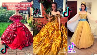 Making a Dress TikTok 2022  Sewing Fashion Dress makingadress valentinemoon sewingfashion [upl. by Ahsekad]