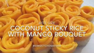 How to make Mango Sticky Rice Rose Bouquet [upl. by Haleak445]