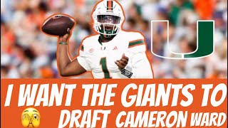 I want the Giants to draft Cameron ward in the 2025 draft [upl. by Sucrad450]