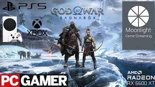 Playing God of War Ragnarok on Xbox Series S via Streaming  Moonlight Gameplay [upl. by Vida846]