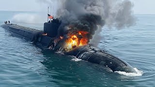 Awful Moment 2 US nuclear submarines blasted by Russian missiles in the Black Sea [upl. by Eaned231]