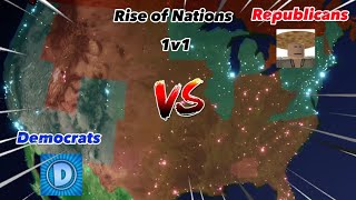 Rise of Nations 1v1 Republicans vs Democrats Ft gavendoesRON [upl. by Lletnuahs]