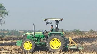 John Deere 💀 5405 Cultivating Rice Paddy [upl. by Peckham]