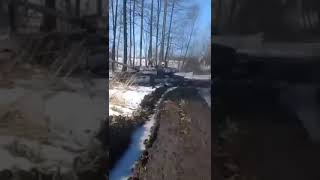 Russian tank platoon stuck in the Ukrainian mud [upl. by Eikram]