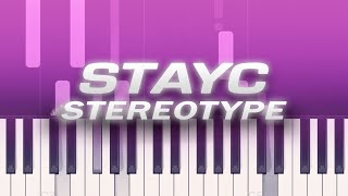 STAYC 스테이씨  STEREOTYPE 색안경  Piano Instrumental TUTORIAL by Piano Fun Play [upl. by Nodnerb]