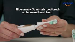 How to Replace Spinbrush™ Brush Head [upl. by Daveta317]