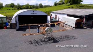 Bristol Scout WW1 Fighter Aircraft Rebuild Aerial Video [upl. by Llevert]