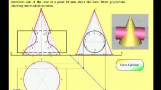 Sonigra Sunilkumar Mechanical Drafting Intersection of solids 2 [upl. by Iaverne]