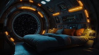 Cozy Spaceship Bedroom Ambience with White Noise  Deep Space Sleep amp Relaxation Sounds 🚀✨ [upl. by Anilev]