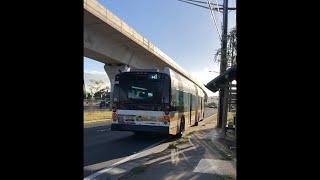 Thebus Honolulu Bus 896 Route W1 Express WaipahuEwa Beach New Flyer XD60 [upl. by Pasia]