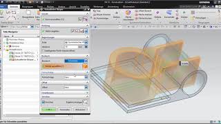 Siemens NX 10 Extrudieren mit Skizzenschnitt [upl. by Zoller47]