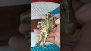 Vintage brass Statue Soldier full uniform 5 inch Height 1960s  Weight 500 grams [upl. by Blount]