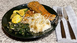 Healthier food options such as honeyglazed salmon spinach squash zucchini are fantastic choices [upl. by Nawaj]