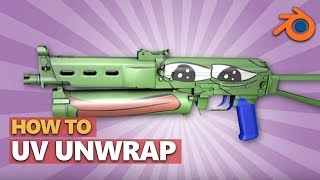 HOW TO UV UNWRAP 3D MODELS TO MAKE WEAPON SKINS 25 [upl. by Orvan9]