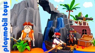 Playmobil 6679 Pirate Treasure Island with Lockable Jail Cell Unpacking of toy [upl. by Dowling]