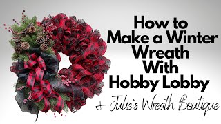 How to Make a Mesh Wreath  Winter Wreath Tutorial  How to Make a Bow by Hand [upl. by Pasol]