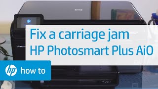 Fixing a Carriage Jam  HP Photosmart Plus AllinOne Printer B209a  HP [upl. by Fadil477]