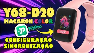 COMO CONFIGURAR SMARTWATCH D20 VERSÃO MACARON COLOR PASSO A PASSO COMPLETO [upl. by Ametaf]