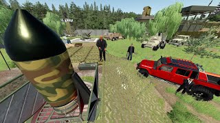 Police Find Secret Nuke in Abandoned Army Base  Farming Simulator 22 [upl. by Dnomasor]